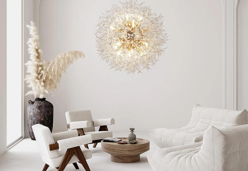 globe chandelier with crystals